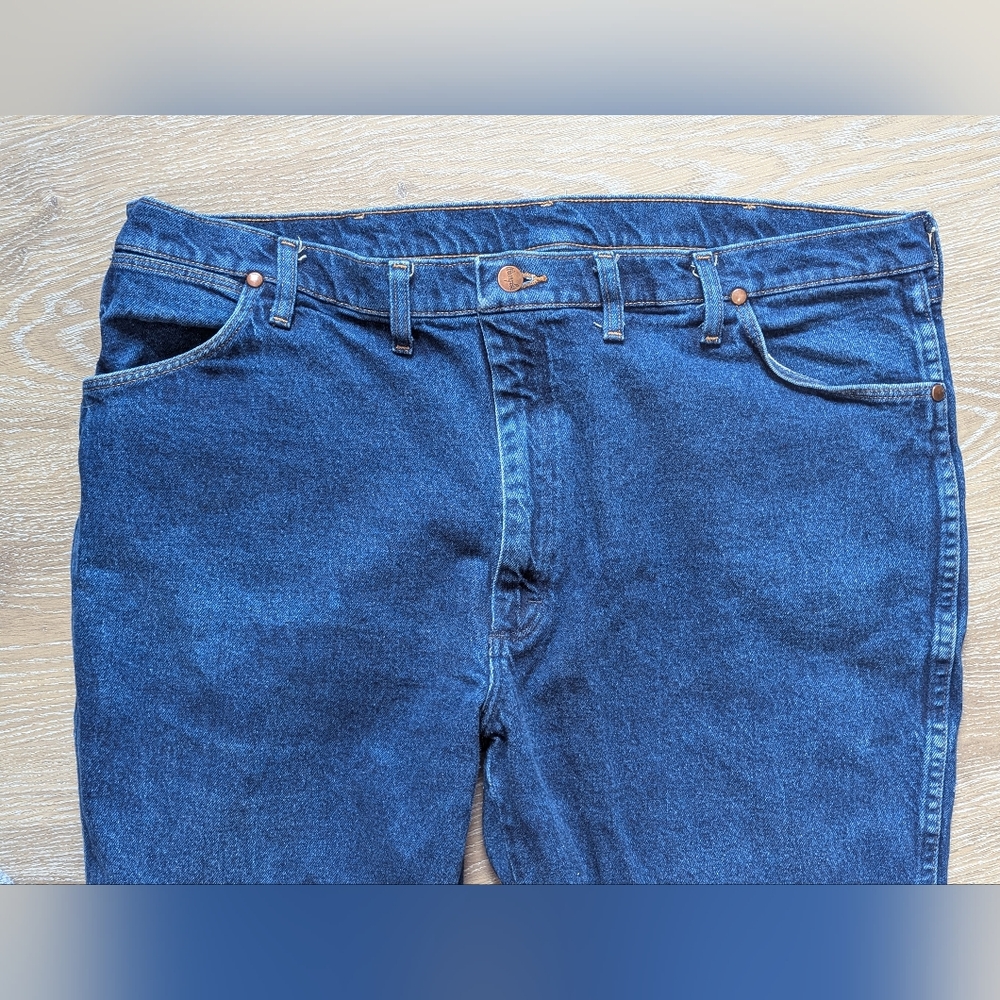 Wrangler Vintage Cowboy Cut Stretch Regular 947STR Straight Jeans Men's 44x30 - Picture 5 of 16